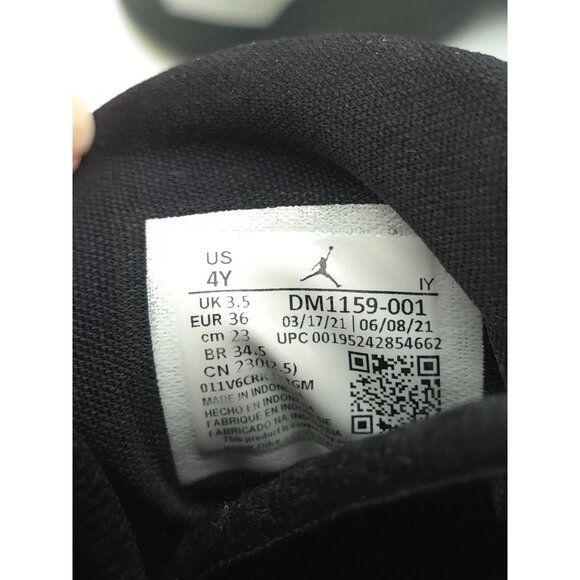 Air Jordan 6 Retro Low GS Sneakers Youth Size 4Y Black/Silver Basketball Shoes - Picture 6 of 14